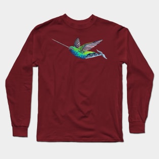 Narwhal Hummingbird Long Sleeve T-Shirt